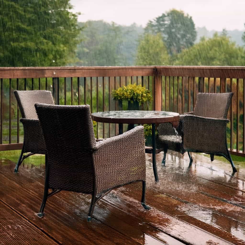 rainy patio furniture
